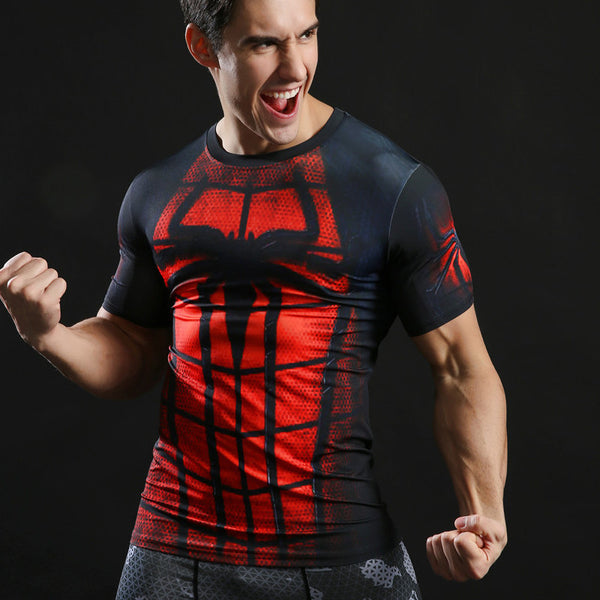SPIDERMAN Compression Shirt for Men (Short Sleeve)