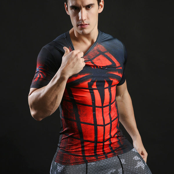 SPIDERMAN Compression Shirt for Men (Short Sleeve)
