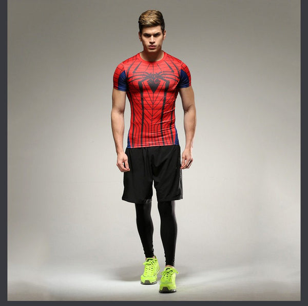 SPIDERMAN Compression Shirt for Men (Short Sleeve)