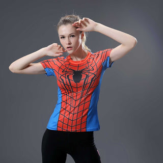 SPIDERMAN Compression Shirt for Women (Short Sleeve)