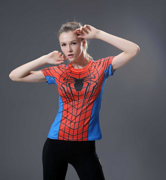 SPIDERMAN Compression Shirt for Women (Short Sleeve)