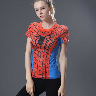 SPIDERMAN Compression Shirt for Women (Short Sleeve)