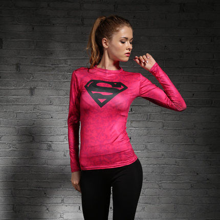 Long Sleeve SUPERGIRL Compression Shirt for Women – ME SUPERHERO