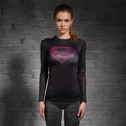 SUPERGIRL Compression Shirt for Women (Long Sleeve)