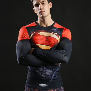 SUPERMAN Compression Shirt for Men (Long Sleeve)
