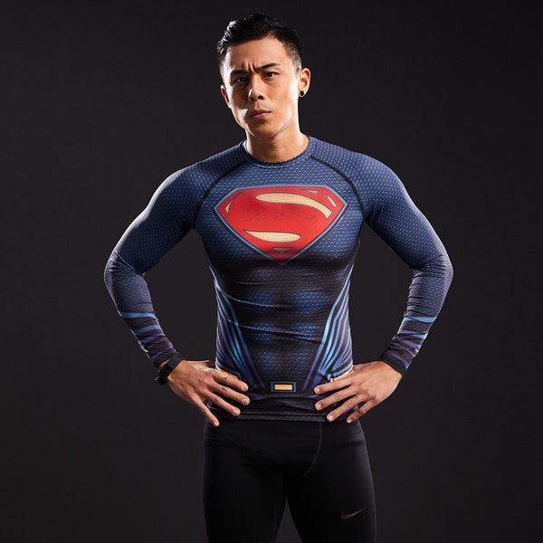 SUPERMAN Compression Shirt for Men (Long Sleeve)