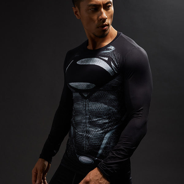 SUPERMAN Compression Shirt for Men (Long Sleeve)