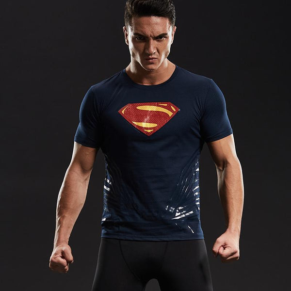 SUPERMAN Compression Shirt for Men (Short Sleeve)
