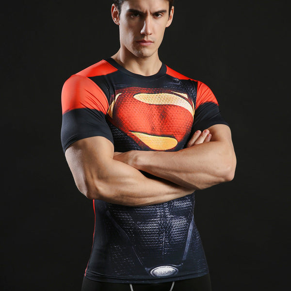 SUPERMAN Compression Shirt for Men (Short Sleeve)