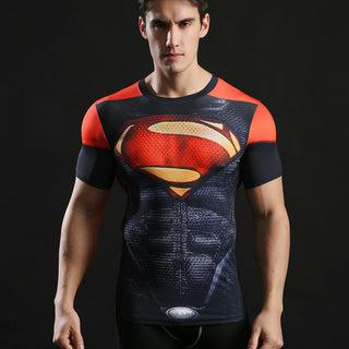 SUPERMAN Compression Shirt for Men (Short Sleeve)