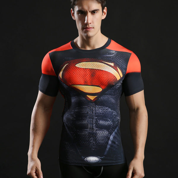 SUPERMAN Compression Shirt for Men (Short Sleeve)