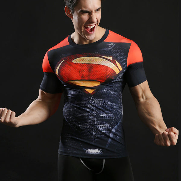 SUPERMAN Compression Shirt for Men (Short Sleeve)