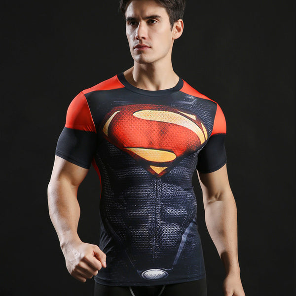 SUPERMAN Compression Shirt for Men (Short Sleeve)