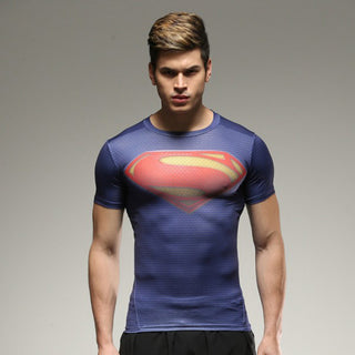SUPERMAN Compression Shirt for Men (Short Sleeve)