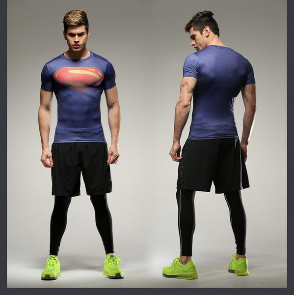 SUPERMAN Compression Shirt for Men (Short Sleeve)