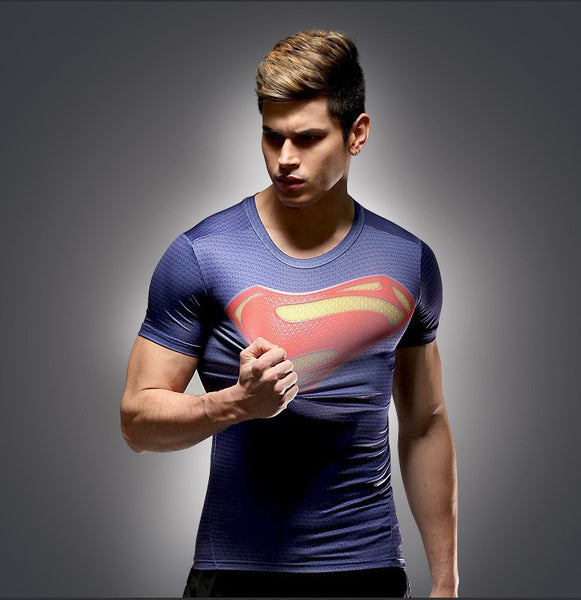 SUPERMAN Compression Shirt for Men (Short Sleeve)