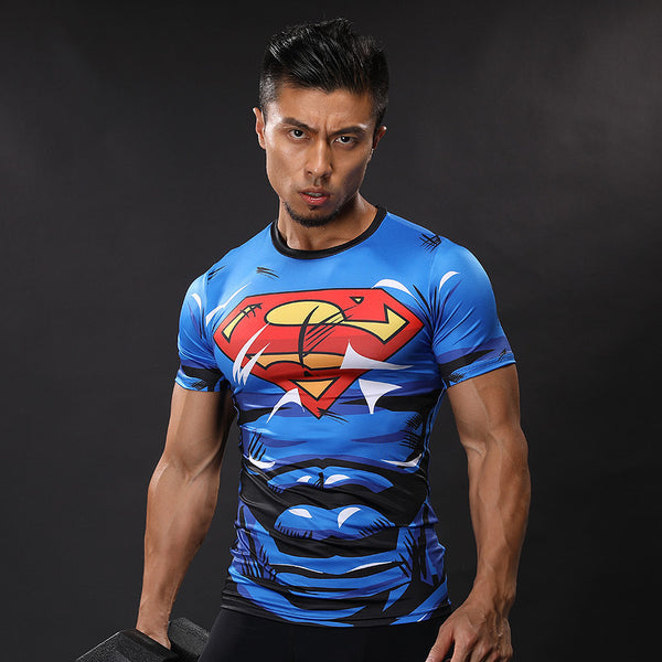 SUPERMAN Compression Shirt for Men (Short Sleeve)