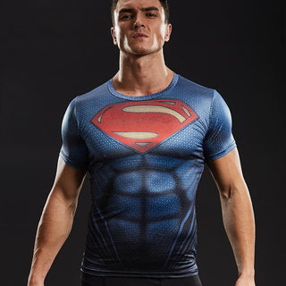 SUPERMAN Compression Shirt for Men (Short Sleeve)