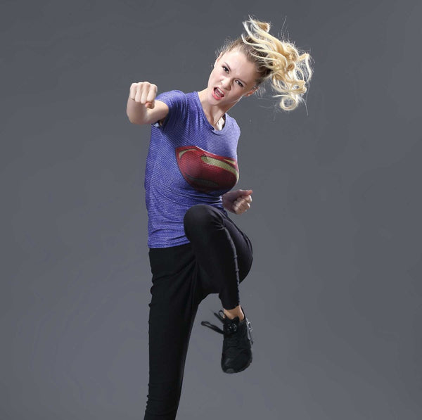 SUPERMAN Compression Shirt for Women (Short Sleeve)