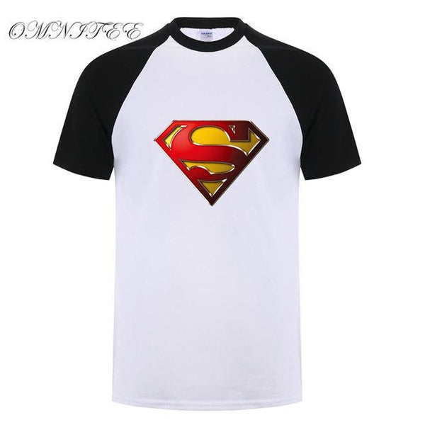 Superman t shirt deals black and white
