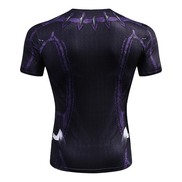 T'CHALLA Short Sleeve Compression Shirt for Men