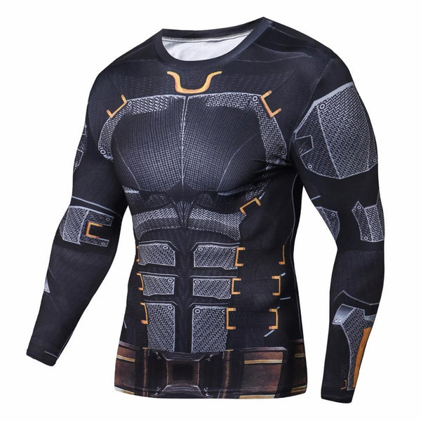 Unique BATMAN Long Sleeve Compression Shirt for Men
