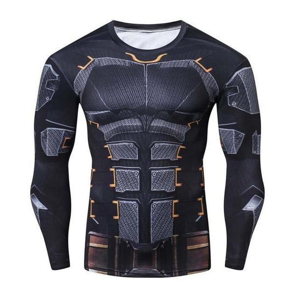 Unique BATMAN Long Sleeve Compression Shirt for Men