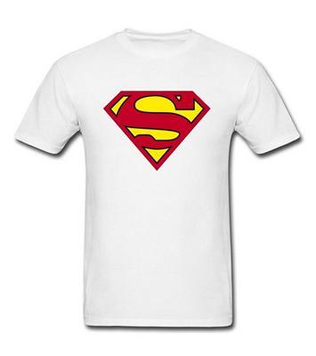 White SUPERMAN Logo Tee Shirt for Men