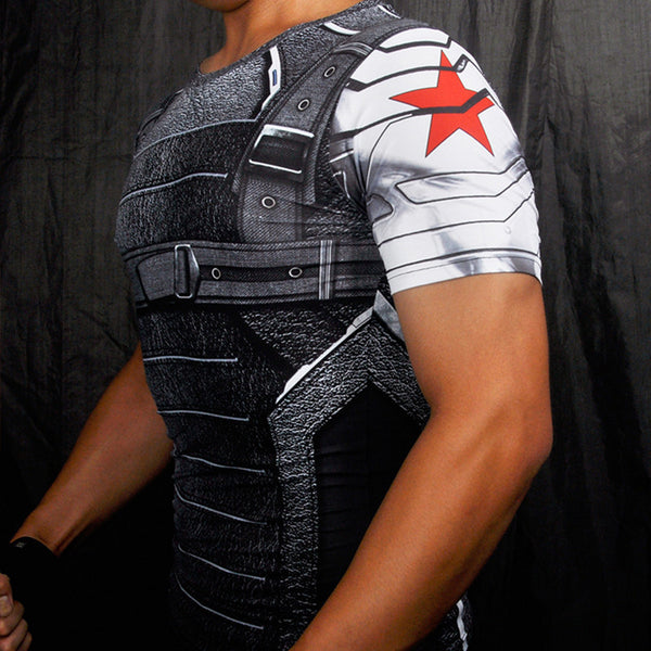 WINTER SOLDIER Compression Shirt for Men (Short Sleeve)