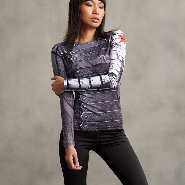 WINTER SOLDIER Compression Shirt for Women (Long Sleeve) – ME SUPERHERO