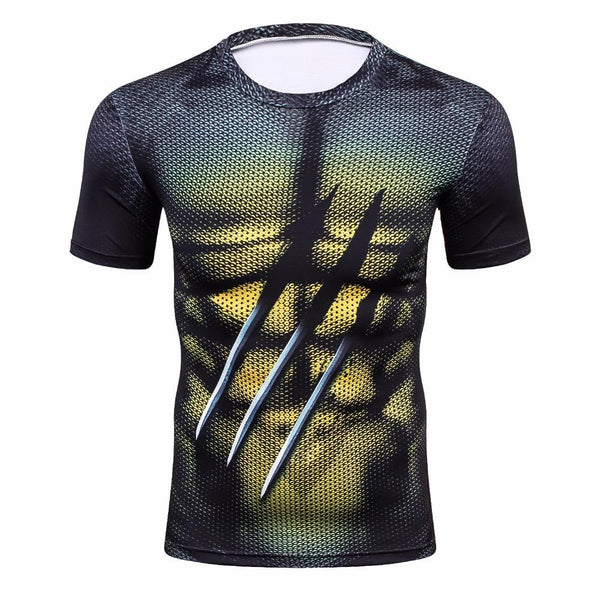 X-MEN Wolverine Compression Shirt for Men (Short Sleeve)