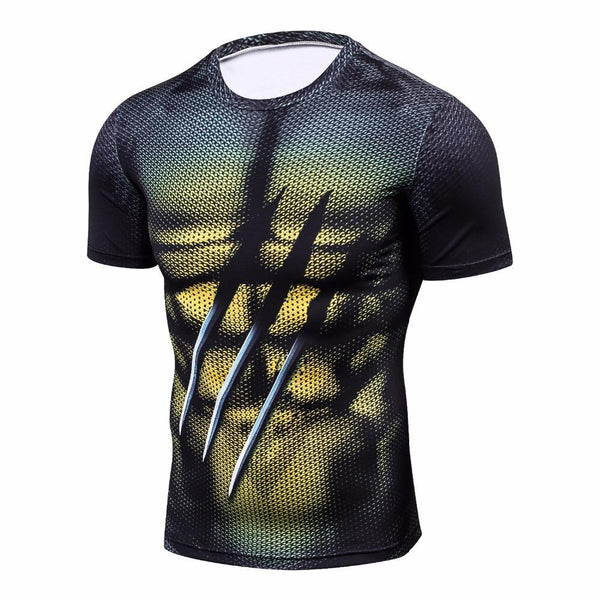 X-MEN Wolverine Compression Shirt for Men (Short Sleeve)
